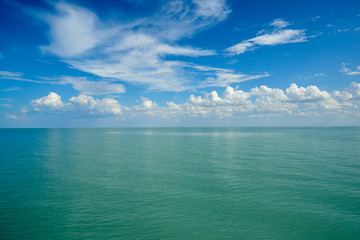 Obraz premium The water surface with clouds Clouds over Lake Balkhash