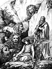 Daniel and the lions.