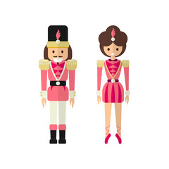 Ballerina and Nutcracker