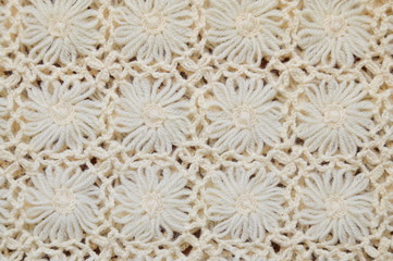 flower lace knitting wool texture and background