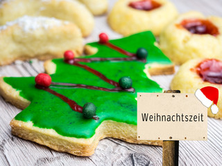 Schild Weihnachtszeit
