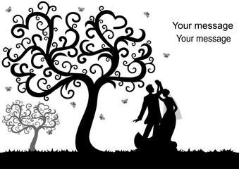 holiday card with the newlyweds.