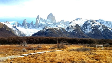 On the road to Fitz Roy in Patagonia