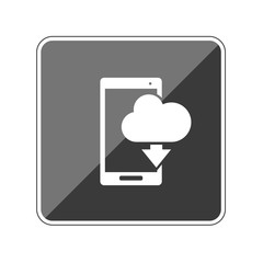 Smartphone herunterladen - Reflektierender App Button