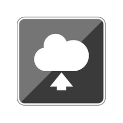 Wolke hochladen - Reflektierender App Button
