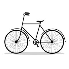 Fototapeta na wymiar Bicycle isolated on a white background.