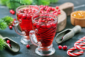 cranberry drink and berries