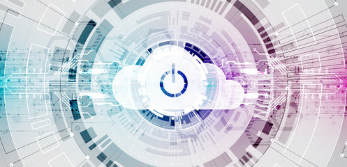 Obraz premium Web cloud technology business abstract background. Vector