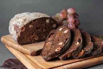  Rye bread handmade with dried fruits and nuts