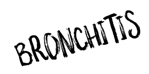 Bronchitis rubber stamp. Grunge design with dust scratches. Effects can be easily removed for a clean, crisp look. Color is easily changed.