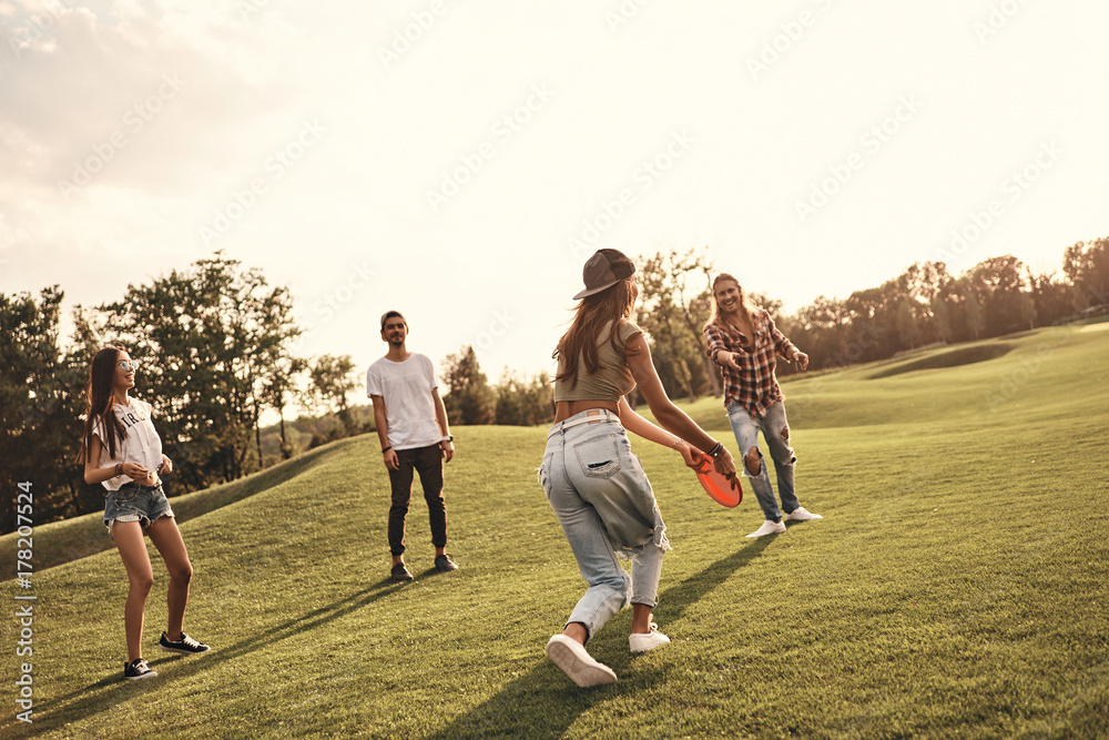 Canvas Prints enjoying game with friends.