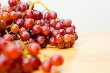 grape on wood background