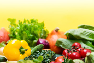 Raw fresh vegetarian food