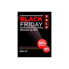 black friday sale banner vector illustration. editable. flat color.