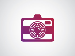 vibrant red purple simple camera logo icon