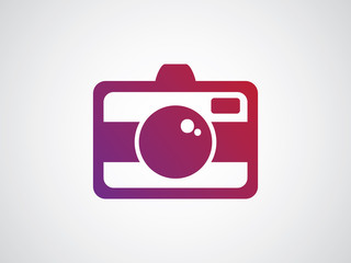 vibrant red purple simple camera logo icon