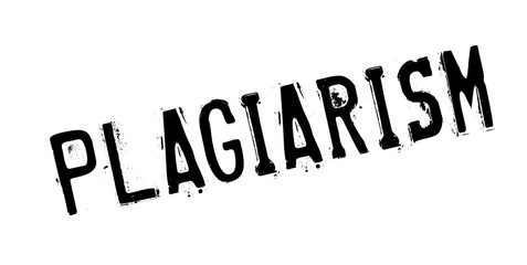 Plagiarism rubber stamp. Grunge design with dust scratches. Effects can be easily removed for a clean, crisp look. Color is easily changed.