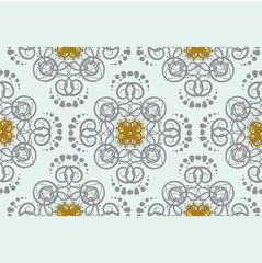 Fototapeta premium Seamless abstract floral pattern with mandala pattern