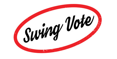Swing Vote rubber stamp. Grunge design with dust scratches. Effects can be easily removed for a clean, crisp look. Color is easily changed.