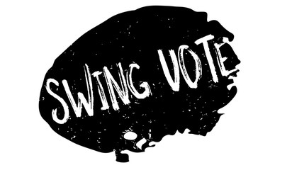 Swing Vote rubber stamp. Grunge design with dust scratches. Effects can be easily removed for a clean, crisp look. Color is easily changed.