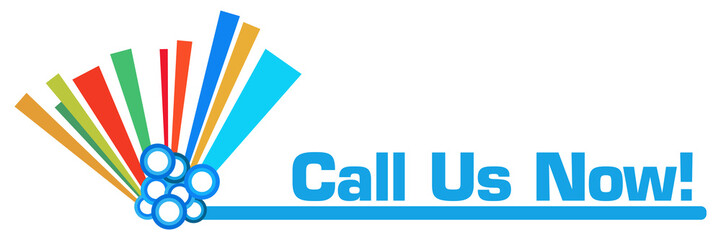 Call Us Now Colorful Graphical Bar 