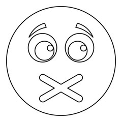Smile icon vector thin line