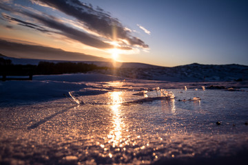 Ice and sunset