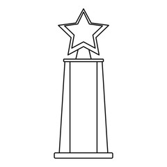 Star award icon vector thin line