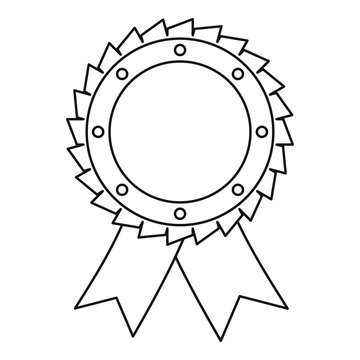 Award icon vector thin line
