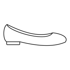 Woman shoes icon vector thin line