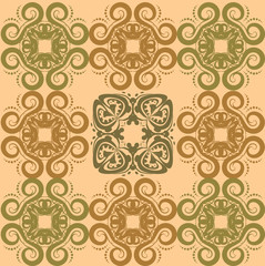Seamless abstract floral pattern,mandala pattern