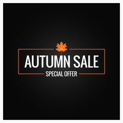 autumn sale label design background