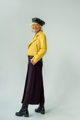 fashionable senior woman