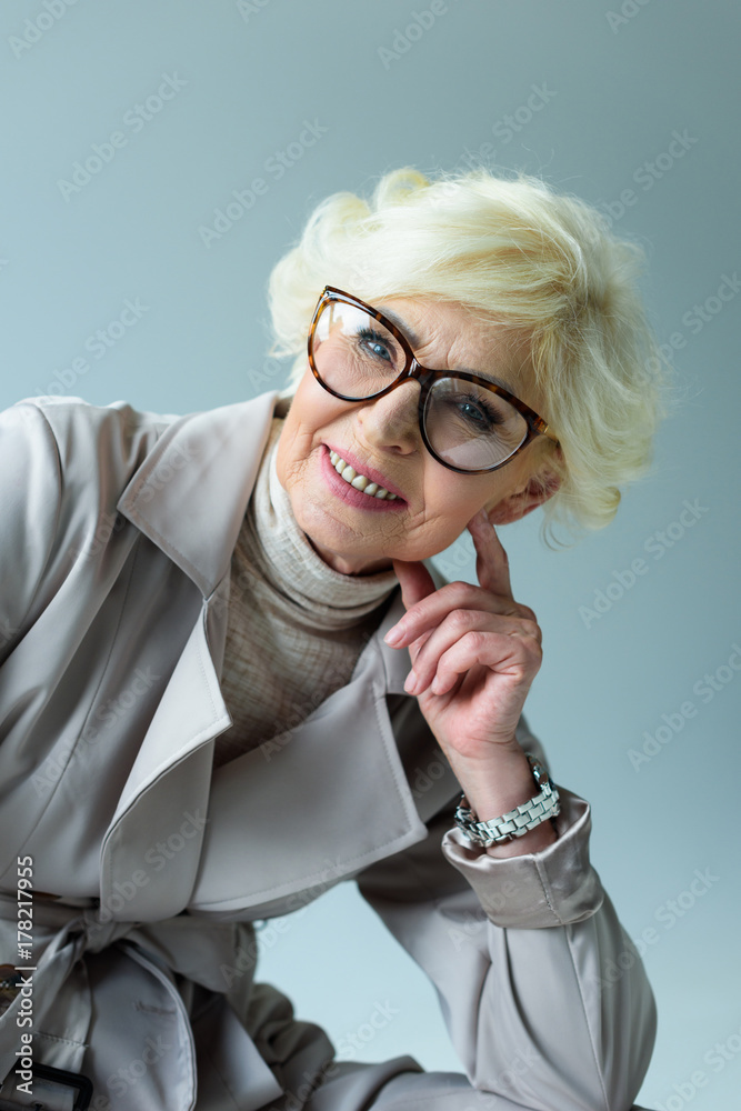 Wall mural attractive senior lady