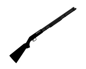 rifle for hunting on a white background