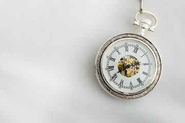 pocket watch on white background	