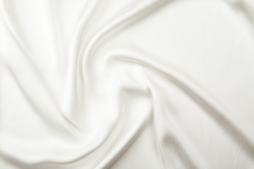 White silk fabric drape texture, closeup shot