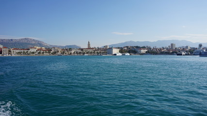 Fototapeta premium split harbor from a boat