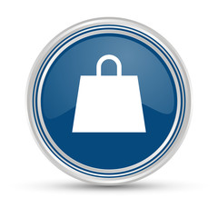 Blauer Button - Tasche