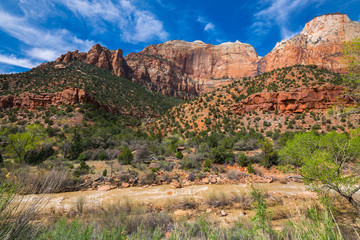 Colors and adventure at Zion National Park, Zion Canyon Theater, Utah, USA