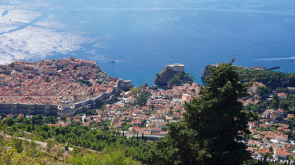 Naklejka na ściany i meble amazing view from the dubrovnik cable car