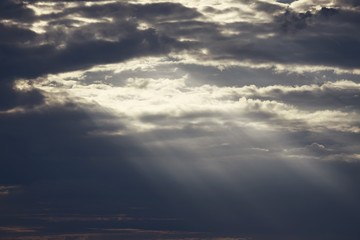 Fototapeta premium light in the dark clouds