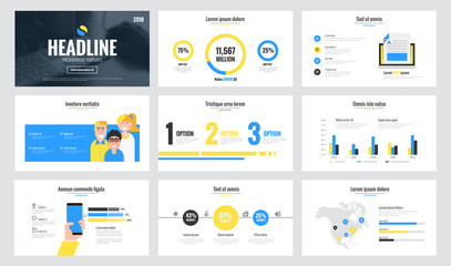 Infographics slide template design 4