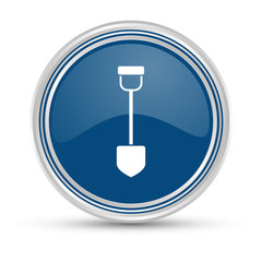 Blauer Button - Schaufel