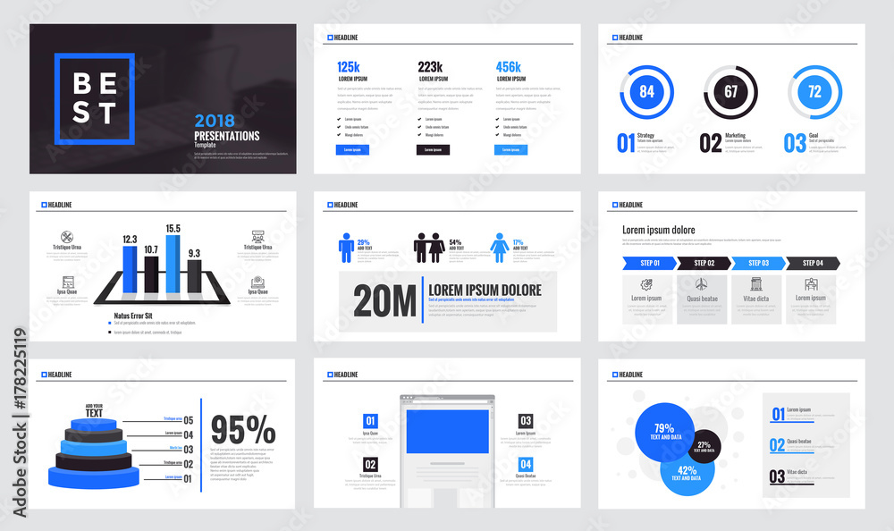 Canvas Prints infographics slide template design 9