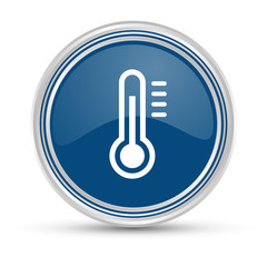 Blauer Button - Thermometer - warm