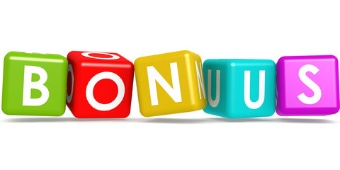 Colorful cube with bonus word