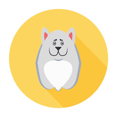 Cute Dog Muzzle Cartoon Flat Vector Icon