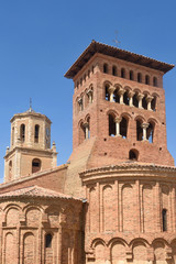 Fototapeta premium Church of San Tirso and San Benito in Sahagun, Way of St. James, Leon, Spain