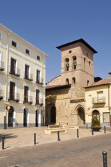 Fototapeta na wymiar Romanesque church of Satiago, Carrion de los Condes, Palencia province, Spain